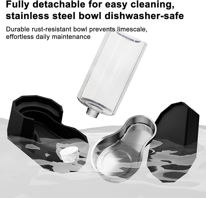 Sfozstra 9L Elevated Dog Water Dispenser: Senior Dog Friendly | 304 Stainless Steel Bowl/Spill Resistant Base/Dishwasher Safe/No Filter Replacement /for Multi-Pet Homes