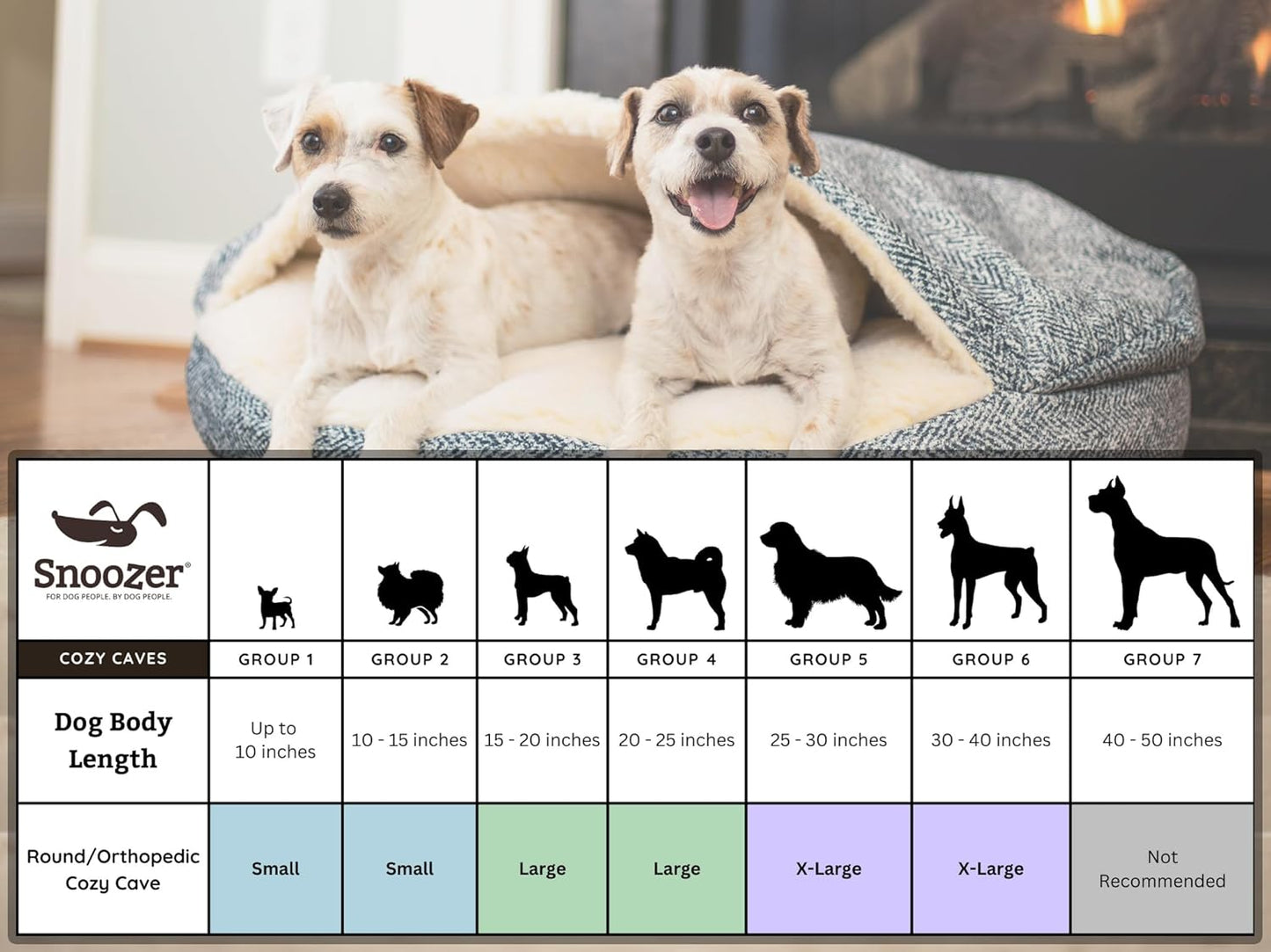 Snoozer Luxury Cozy Cave Pet Bed, Wag Collection, Extra Large - Ramey Gray