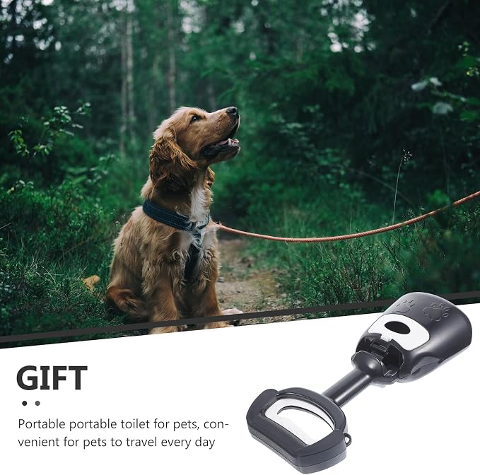ABOOFAN Dog Pooper Scooper with Handle Heavy Duty Plastic Poop Picker for Large Dogs Yard and Walks for Outdoor Cleanup