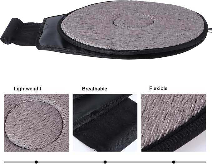 BESPORTBLE Automotive Seat Cushions 360° Rotation Swivel Seat Cushion 16.5 x 14.5 x 1.1Inch Portable Pivot Disc Pad for Car Chair Pad for Home Office Chairs