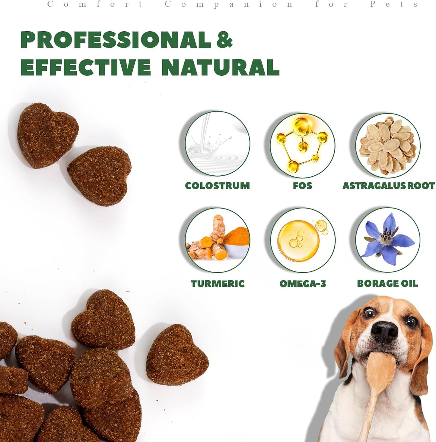 Dog Allergy Chews, Dogs Allergy Relief Chews for Paw Licking Itchy Skin Coat Supplement, Probiotics for Dogs with Colostrum Omega-3 Astragalus Immune Supplement-30ct