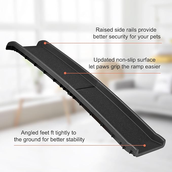 Folding Dog Ramp for Car 61 Inches Dog Ramps for Large Dogs Non-Slip Surface Portable Dog Car Ramp for SUV Car & Truck Outdoor Pet Ramp