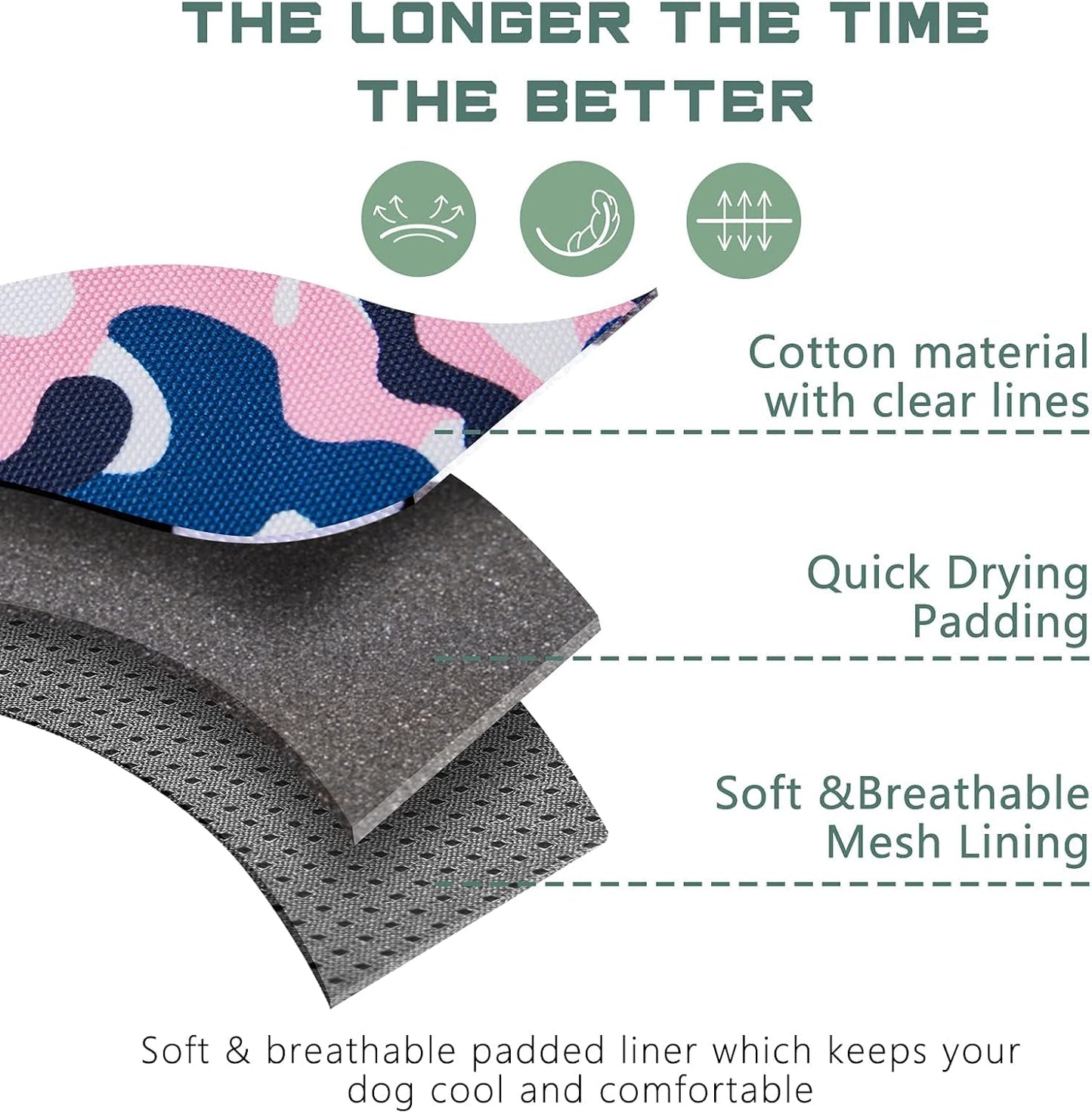 BUMBIN Tactical Dog Harness for Medium Dogs No Pull, Famous TIK Tok No Pull Dog Harness, Fit Smart Reflective Pet Walking Harness for Training, Adjustable Dog Vest Harness with Handle Pink Camo M