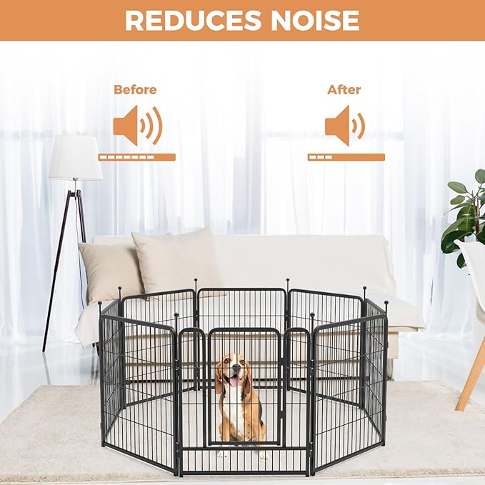 FXW Dog Playpen Accessories - Muffler Tubes, Compatible Rollick/Instant Dog Playpen (Replacement for HomePlus/Dog Gate) (32PCS, White) │ Patented