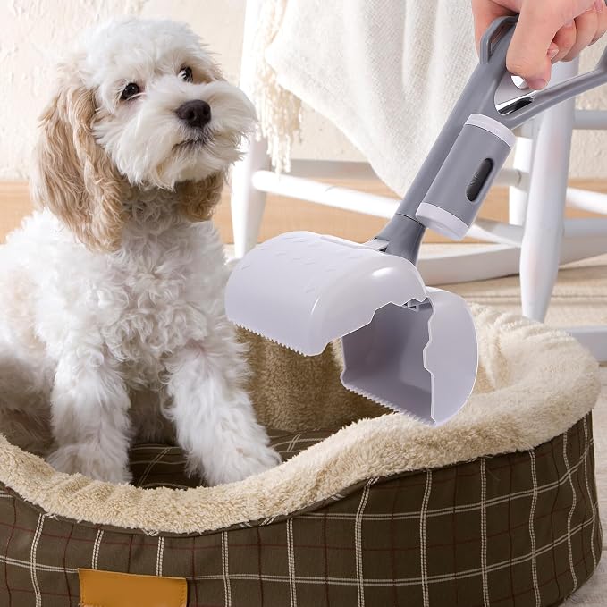 Abaodam Heavy Duty Dog Pooper Scooper with Handle Portable Yard Poop Scoop for Large Dogs Sturdy Pet Waste Picker