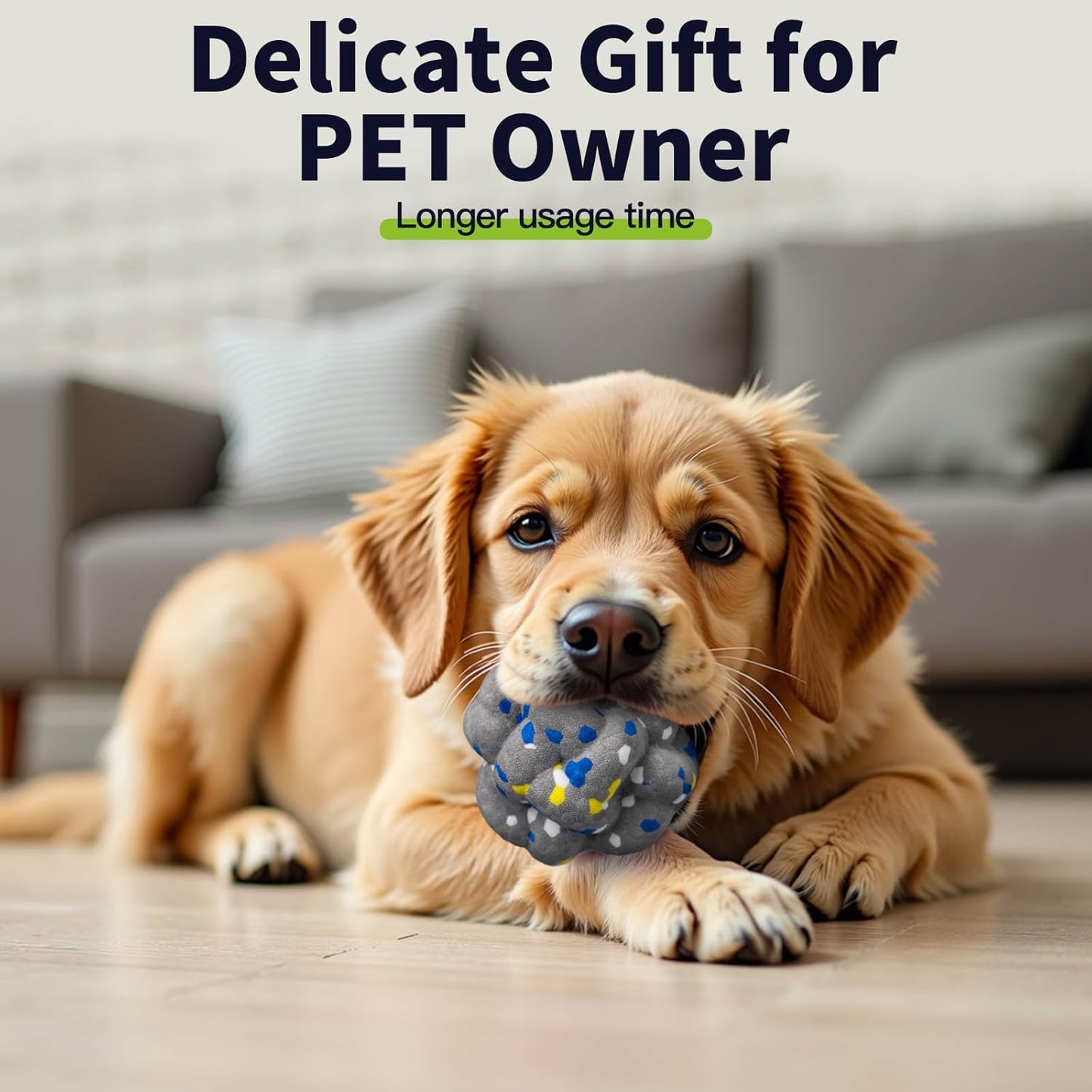 Upgrade Dog Balls Interactive Toys for Aggressive Chewers, Indestructible Tennis Durable Bouncy for Fetch Game, Lightweight Floating, Grey