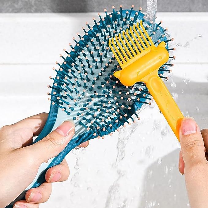 4pcs brush cleaning tools, comb cleaning brush cleaner, portable comb cleaner for men's and women's family travel salons to remove hair and dust (black, green, gray, yellow)
