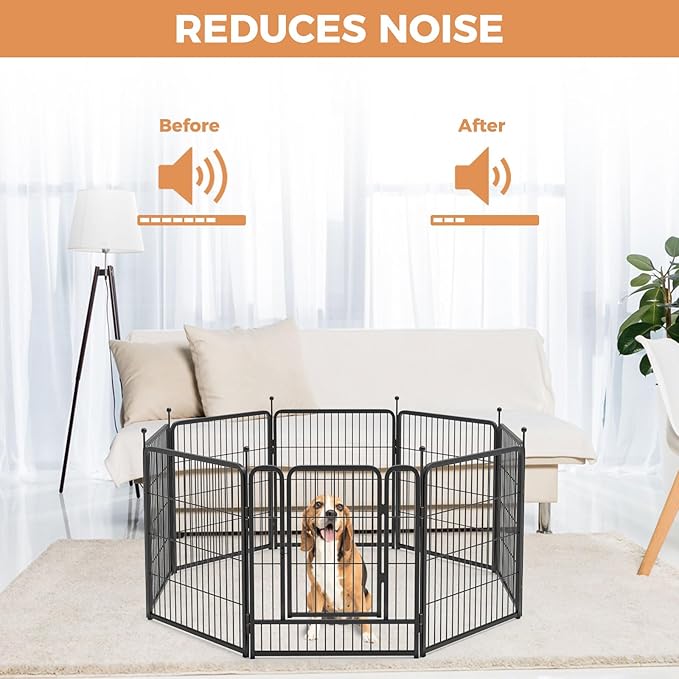 FXW Dog Playpen Accessories - Muffler Tubes, Compatible Rollick/Instant Dog Playpen (Replacement for HomePlus/Dog Gate) (32PCS, Orange) │ Patented