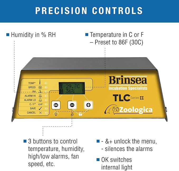 Brinsea TLC-50 Zoologica II Large Bird Brooder & Pet Recovery Incubator with Humidity Control for Sick Animals, Ideal for Large Birds, Newborn Puppies, Kittens, and Small Animals