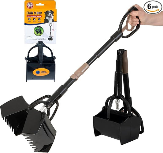 Arm & Hammer Pooper Scooper Claw Scoop Dog Poop Scooper for Yard Pet Waste Management System,(Pack of 6)