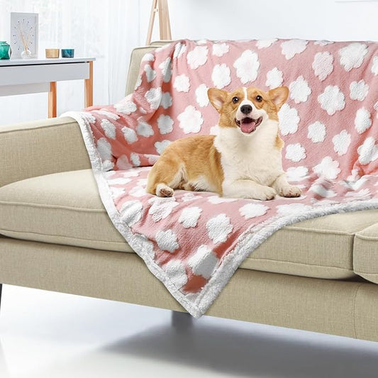 Dog Blanket for Small Medium Large Dogs Fleece Cat Blankets for Indoor Cats Washable Fluffy Pet Bed Blanket Furniture Sofa Couch Cover Protector