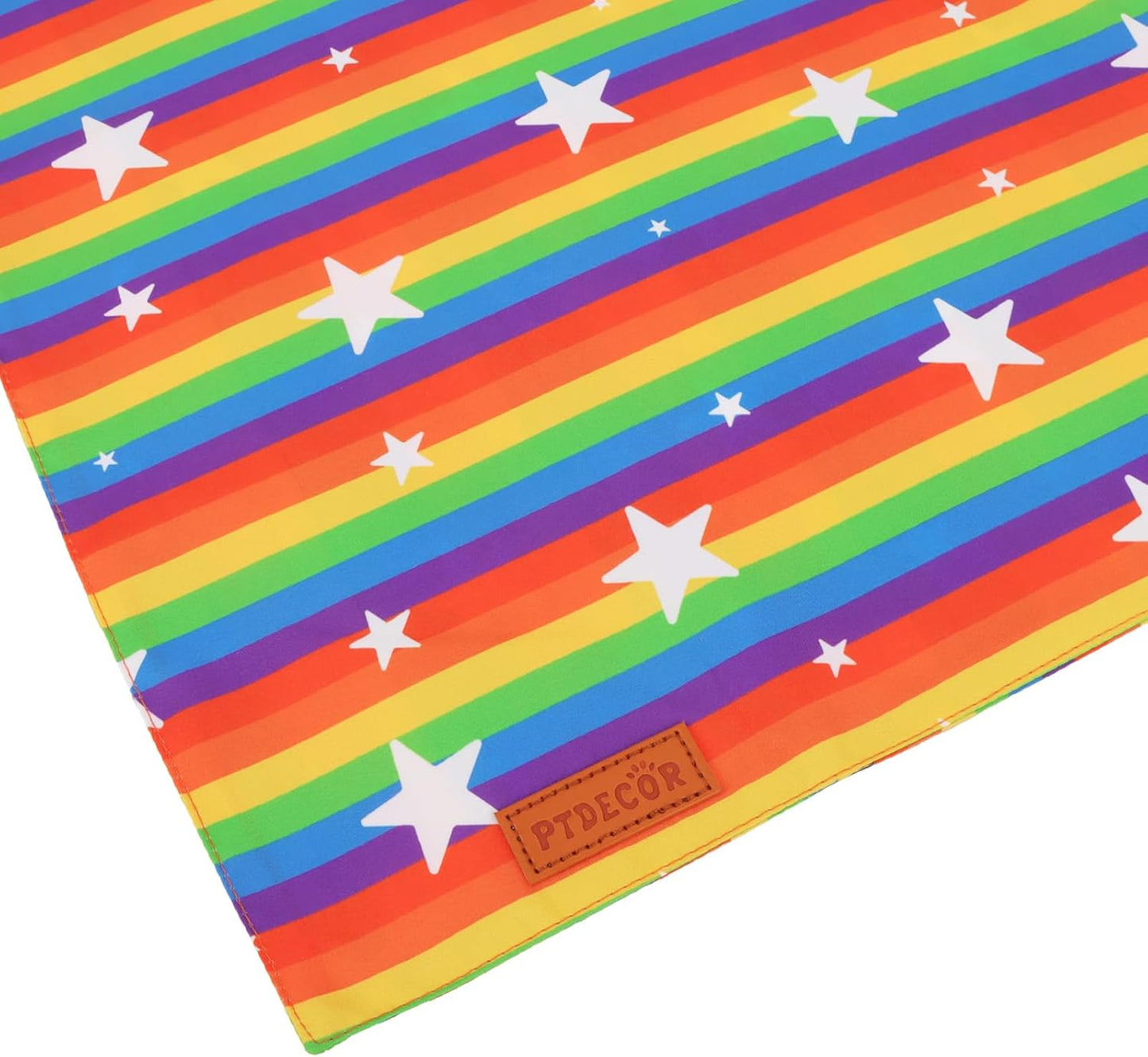 PTDECOR Rainbow Dog Bandanas Pride Day, Multi Size,“Love is Love” Pet Scarf Reversible Triangle LGBT+ Rainbow Bandanas for Large X-Large Dogs Pets (X-Large)