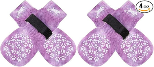 EXPAWLORER Anti Slip Dog Socks to Prevent Licking Paws, Dog Shoes for Hot Pavement, Dog Booties for Small Medium Large Senior Dogs, Traction Control Boots & Paw Protectors for Hardwood Floors
