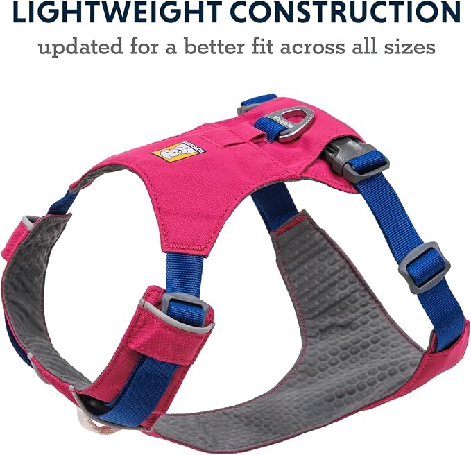 Ruffwear, Hi & Light, Everyday Lightweight Dog Harness, Trail Running, Walking, Hiking, All-Day Wear, Alpenglow Pink, Large/X-Large
