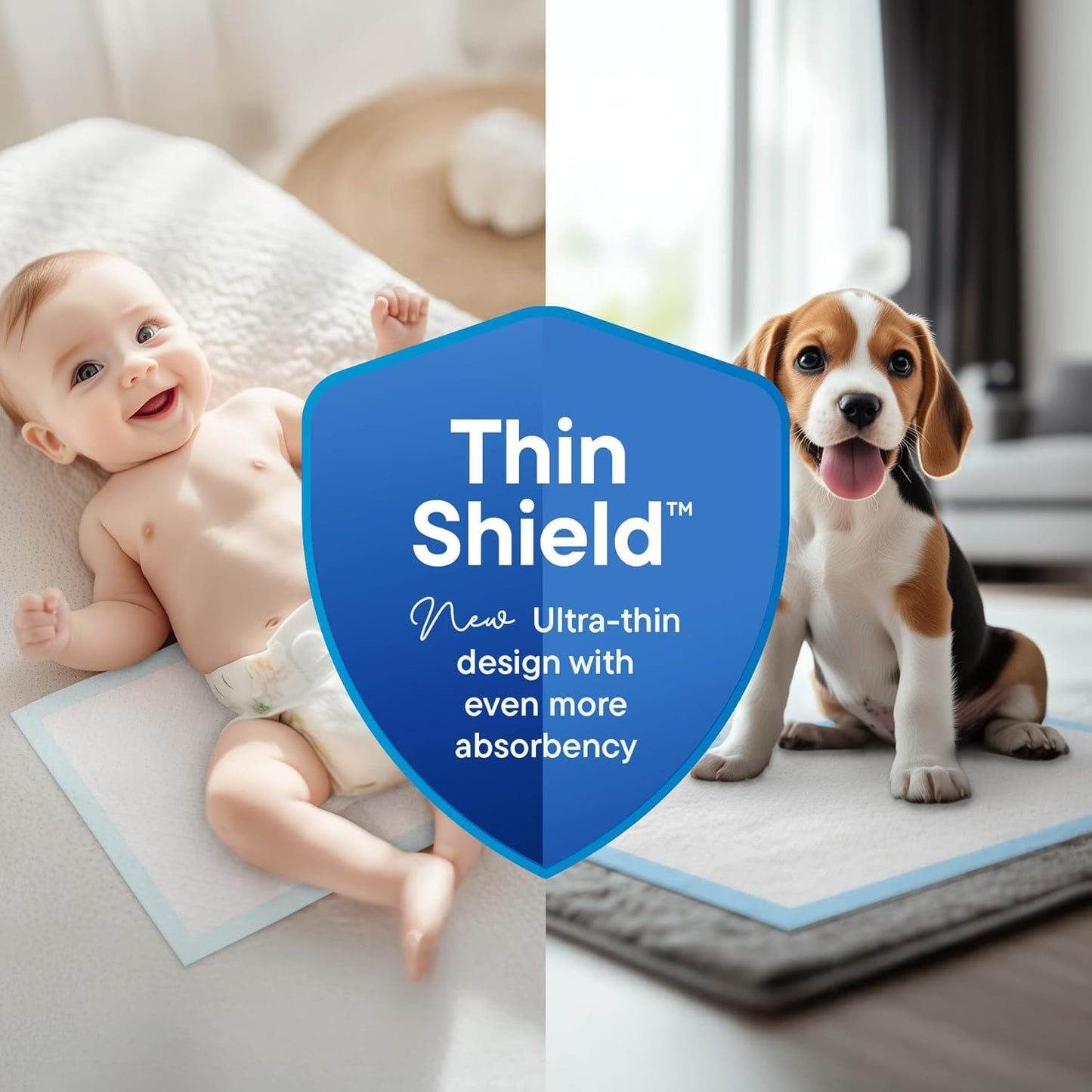 Chucks Pads Disposable [100-Pack] Multi-Purpose Pee Pads - Incontinence Underpads for Dog, Puppy & Diaper Changing Table Pad for Baby 17" x 24" Bed & Chair Liners - Pet Potty Training Pads