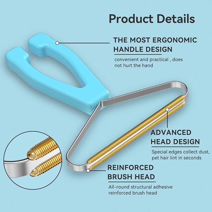 Pet Hair Remover Carpet Rake, Dog & Cat Hair Remover, Carpet Scraper | Pet Hair Removal Tool, Fabric Shaver, Lint Remover, Carpet Brush, Rugs, Couch, Furniture, Car, Pet Towers