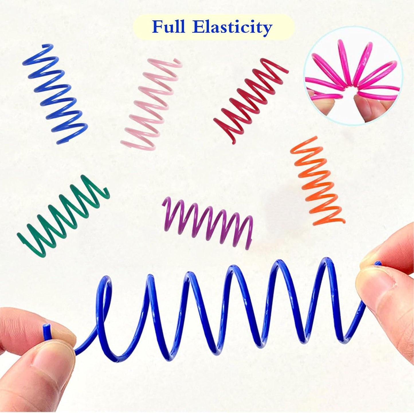 24PCS 12Colors Cat Spring Toys for Indoor Cats, Interactive Coil Springs for Self Play, Durable Heavy Plastic Cat Spiral Spring, Hunting, Biting, Swatting Creative Kitten Toy.