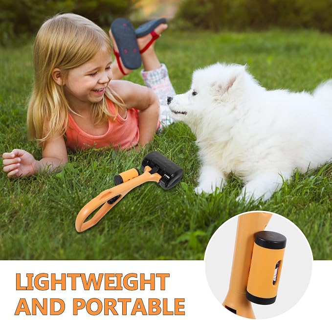 Homoyoyo Heavy Duty Dog Pooper Scooper for Yard with Waste Bag Holder and Quick Easy Solution, Reusable Pet Poop Picker for Outdoor Activities, Abs Material with Innovative Design