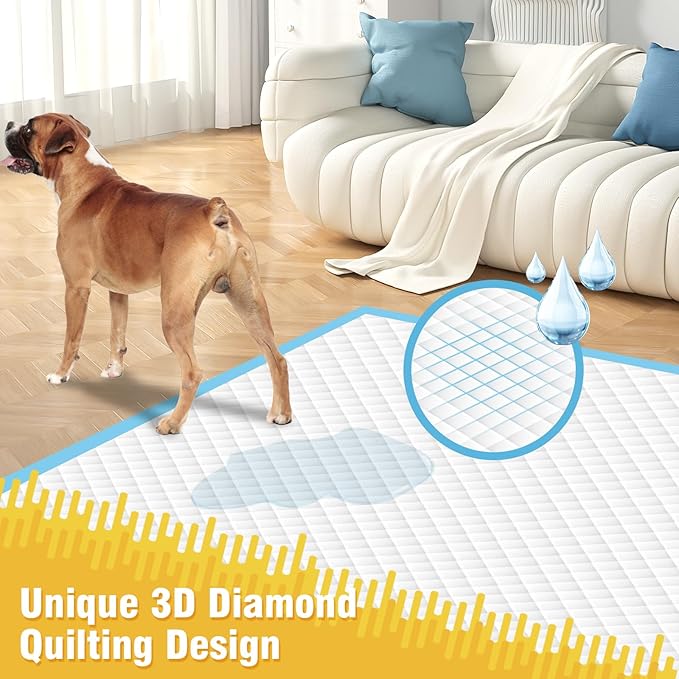 Extra Large Doggie Pee Pad, 30”x30” Thicken Dog Pee Pads, 40 Count XL Doggy Pads Leak-Proof, Super Absorbent Puppy Pee Pads for Dogs, Soft Training Pet Pads for Dogs Cats Rabbits