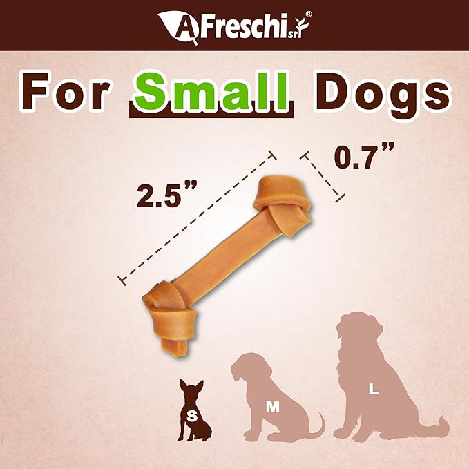 A Freschi srl Soft Chicken Dog Treats, All Natural, High-Protein, Healthy & Easily Digestible, Grain-Free Puppy Chews, Human Grade Training & Rewards Dog Snacks, Chicken Knots, 16 oz Pack