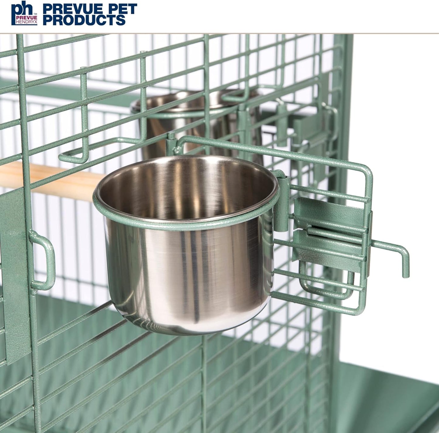 Prevue Pet Products Wrought Iron Select Bird Cage 3152SAGE Sage Green, 24-Inch by 20-Inch by 60-Inch