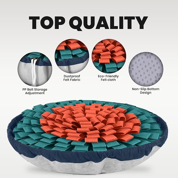 PET ARENA Snuffle Mat Dog Puzzle Toy Slow Feeder for Training & Enrichment | Promotes healthy habits with nose work activities reducing boredom while supporting focus engagement daily exercise routines