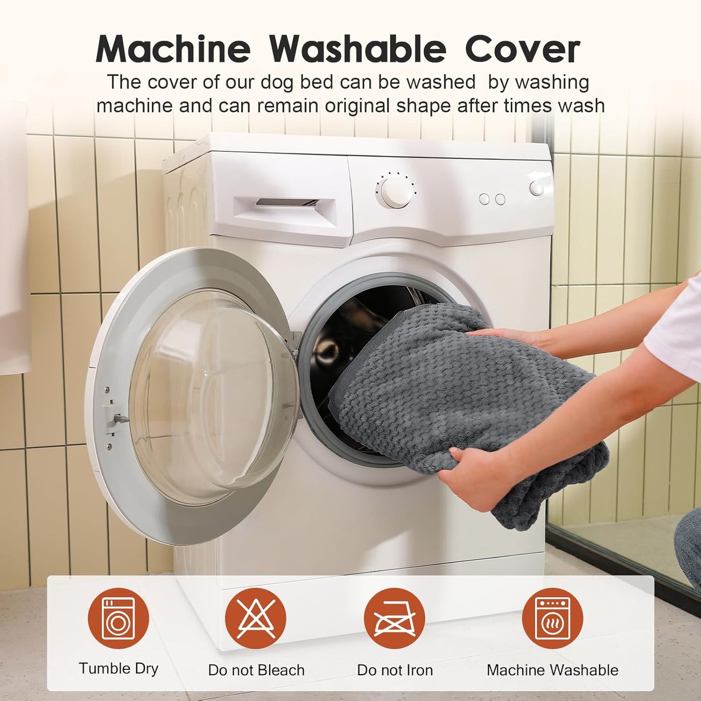 Orthopedic Dog Bed, 3 Inch Memory Foam Dog Beds for Small Dogs, Washable Removable Cover, Nonskid Bottom, Waterproof Pet Couch for Indoor, Outdoor or Car Use, 30x20 Inches S Dark Grey