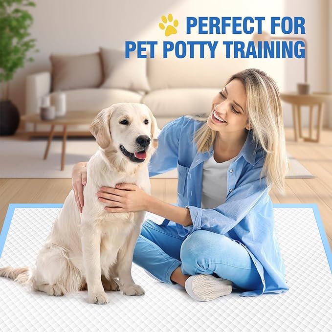 Extra Large Doggie Pee Pad, 30”x30” Thicken Dog Pee Pads, 40 Count XL Doggy Pads Leak-Proof, Super Absorbent Puppy Pee Pads for Dogs, Soft Training Pet Pads for Dogs Cats Rabbits