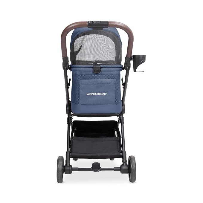 WonderFold Bella Pet Stroller for Small/Medium Pets - Autofold Technology: One-Hand Quick Fold - HARBOR