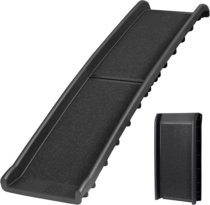 Folding Dog Ramp for Car 61 Inches Dog Ramps for Large Dogs Non-Slip Surface Portable Dog Car Ramp for SUV Car & Truck Outdoor Pet Ramp