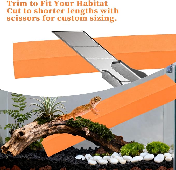 2-Pack Adjustable Reptile Climbing Branches – Compressed Foam Strips for Tree Frogs, Geckos & Small Arboreal Pets | Naturalistic Habitat Decor