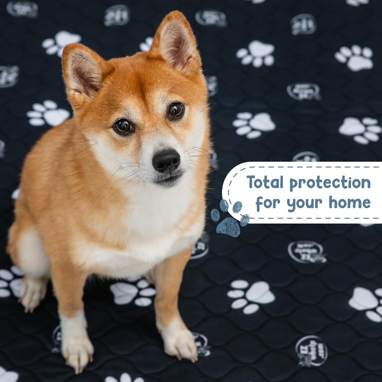 EZwhelp Reusable Dog Pee Pads, Washable Waterproof Mats for Dog Potty Training or Whelping Pads, 50x80 Inch, 2 Pack