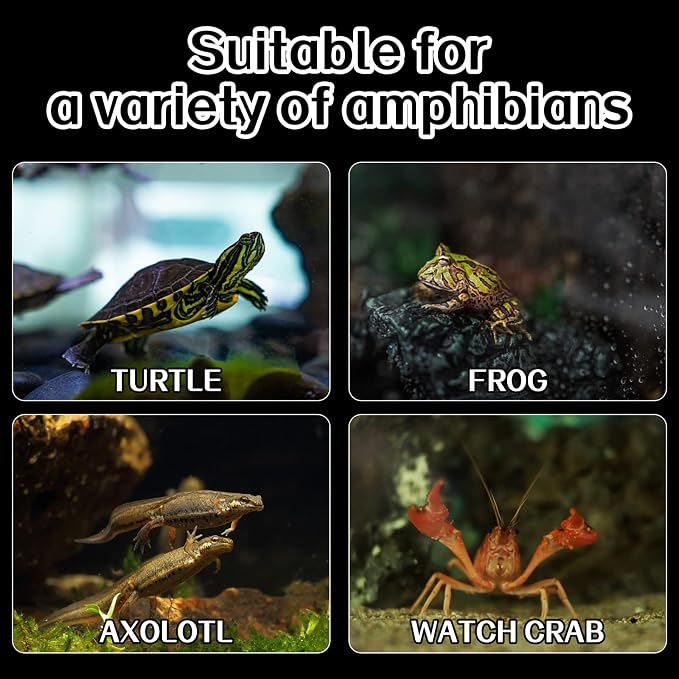 Turtle Basking Platform with 3 Suction Cups,for Frogs,Tortoise,Brown | 8.66" Floating Resting Terrace, |Adjustable Level | Natural Rock Texture, Anti-Skid | for Fish Tank, Aquarium, Terrarium