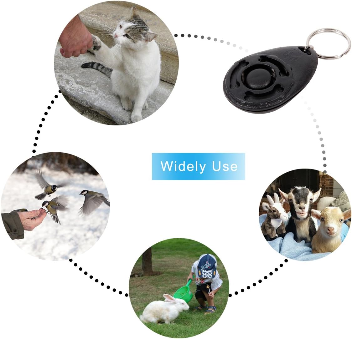 Clicker Training for Dogs, [4 Pcs, Multi-Color] Dog Clicker for Training, Clicker Dog Training with Wrist Strap, Clicker for Pets, Dog Clicker Perfect for Dog Cat Horse Behavioral Training