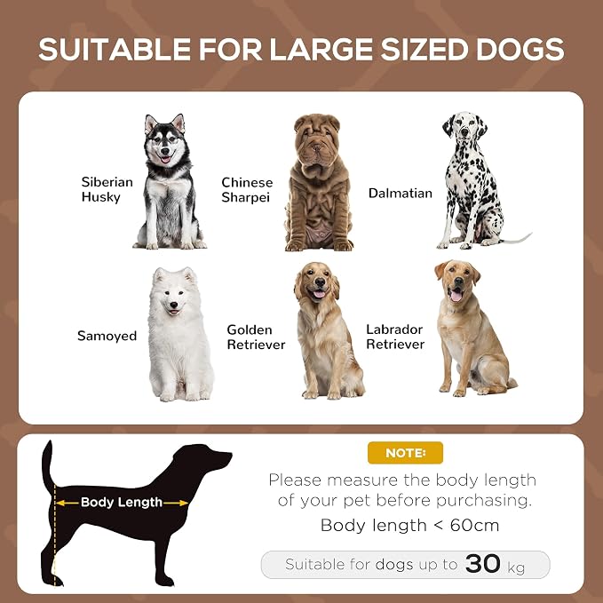 PawHut Elevated Dog Bed with Removable Canopy, Outdoor Dog Cot with UV Protection Canopy Shade, 36 inch Large Pet Bed for Camping, Coffee | Large Pet Bed, Outdoor Dog Cot, UV Protection Shade, Camping