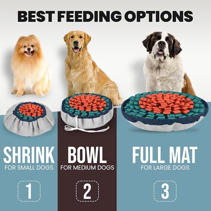 PET ARENA Snuffle Mat Dog Puzzle Toy Slow Feeder for Training & Enrichment | Promotes healthy habits with nose work activities reducing boredom while supporting focus engagement daily exercise routines