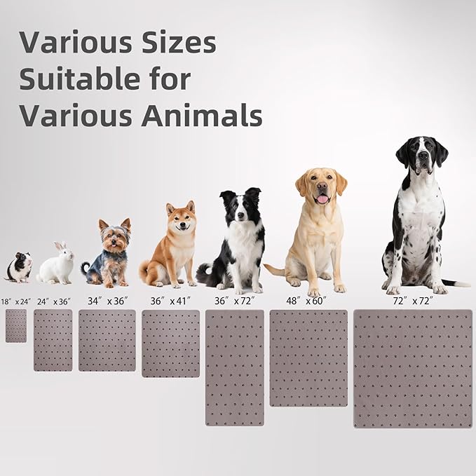 PUPTECK Washable Pee Pads for Dogs - 2 Pack 36" x 41" Waterproof Reusable Puppy Potty Training Pads Whelping Mat- Fast Absorption Non-Slip Pet Food Feeding Mat - Pad for Small Animals