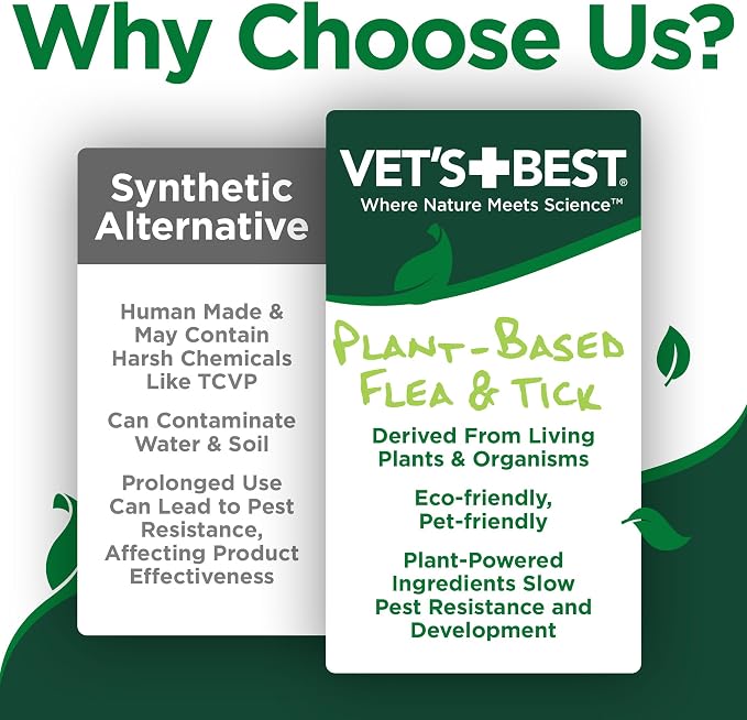 Vet's Best Natural Flea & Tick Home Spray for Cats – Cotton Spice Scented Indoor Pest Control Mist – Natural Flea Prevention with Certified Plant-Based Ingredients – 96 oz Refill – Made in USA