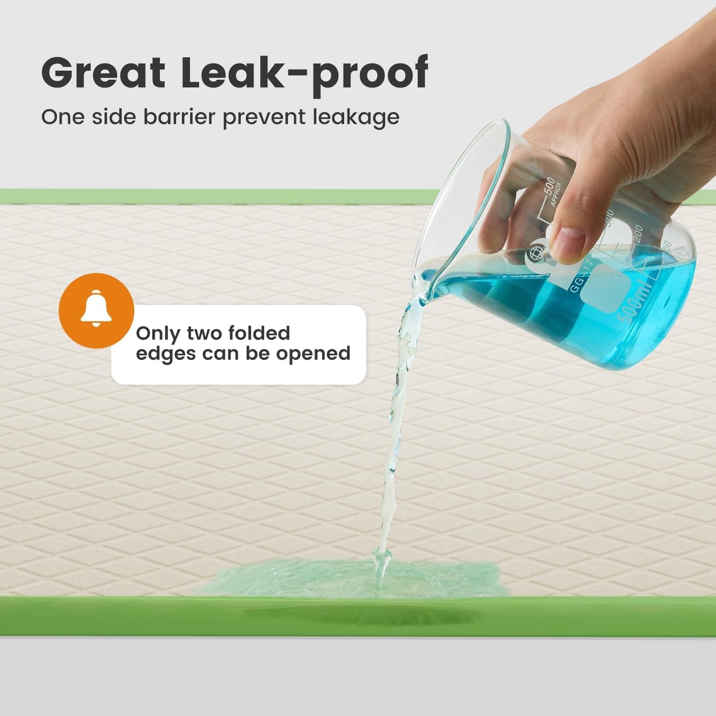 Dog Pee Pads Rugular 22"x22", Thicker ECO Green Small Disposable Puppy Training Pads Super Absorbent Full Edge-Wrapping Pad for Dogs, Puppies, Doggies, Cats-(100 Count)