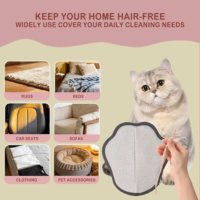 2 Pack Thickened Electrostatic Pet Hair Removal Gloves, Reusable Dogs & Cats Hair Remover, Gentle Lint Remover Glove for Furniture, Couch, Clothes, Car Seat | easy to remove cats or dogs hair from clothes, carpet, couch, car seat; newly Upgrade Thicken...