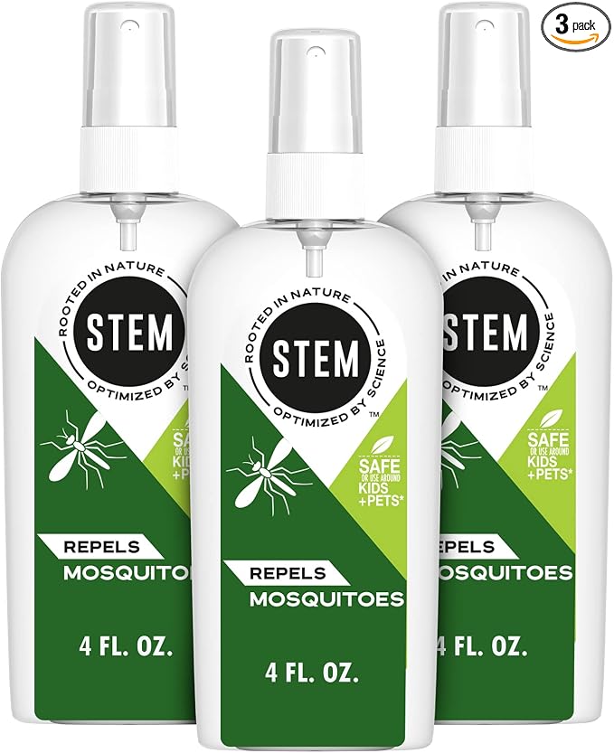 STEM for Mosquitoes: Mosquito Repellent Spray with Botanical Extracts; 4 fl. oz. (Pack of 3)