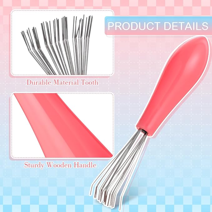 Boao 4 Pcs Hair Brush Cleaning Set Tool Mini Hair Cleaning Brush Cleaner Tool for Removing Dust Home Salon Use(Green)