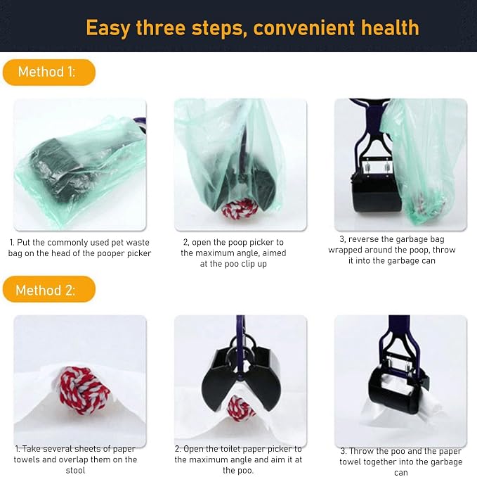 Heavy Duty Pooper Scooper, Green Multipurpose Portable Pet Waste Shovel, High Strength Durable Dog Poop Scoop for Yard Lawn Grass Gravel Outdoor Walks & Cat Litter Cleaning