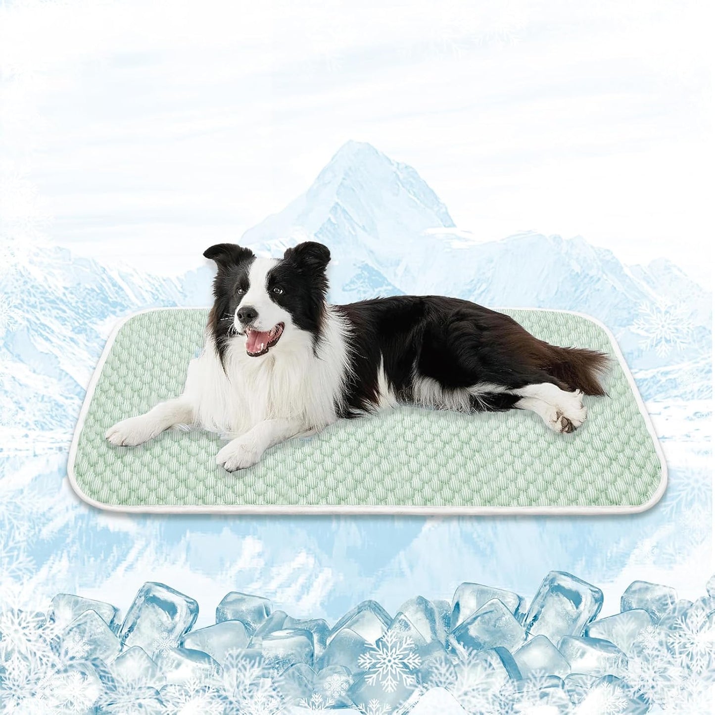 MICROCOSMOS Pet Cooling Mat & Sleeping Pad- Breathable Bubble Surface, EZ Clean. Keep Cooling for Pets, Kids and Adults in Summer.(Green, 40" x 28")