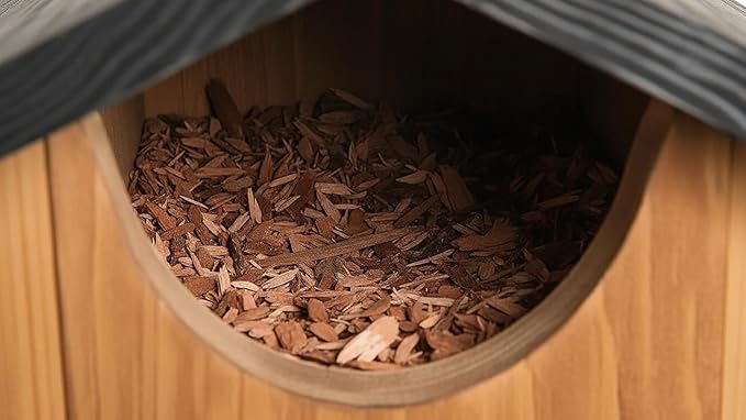 Cedar Screech Owl House Box, Squirrel House, Duck Nesting Shelter, Cedar Bird House for Outside, Rustic Big Birdhouse,Nesting Shelter Nester Large Heavy, Stainless Steel Perch,Assemble Needed