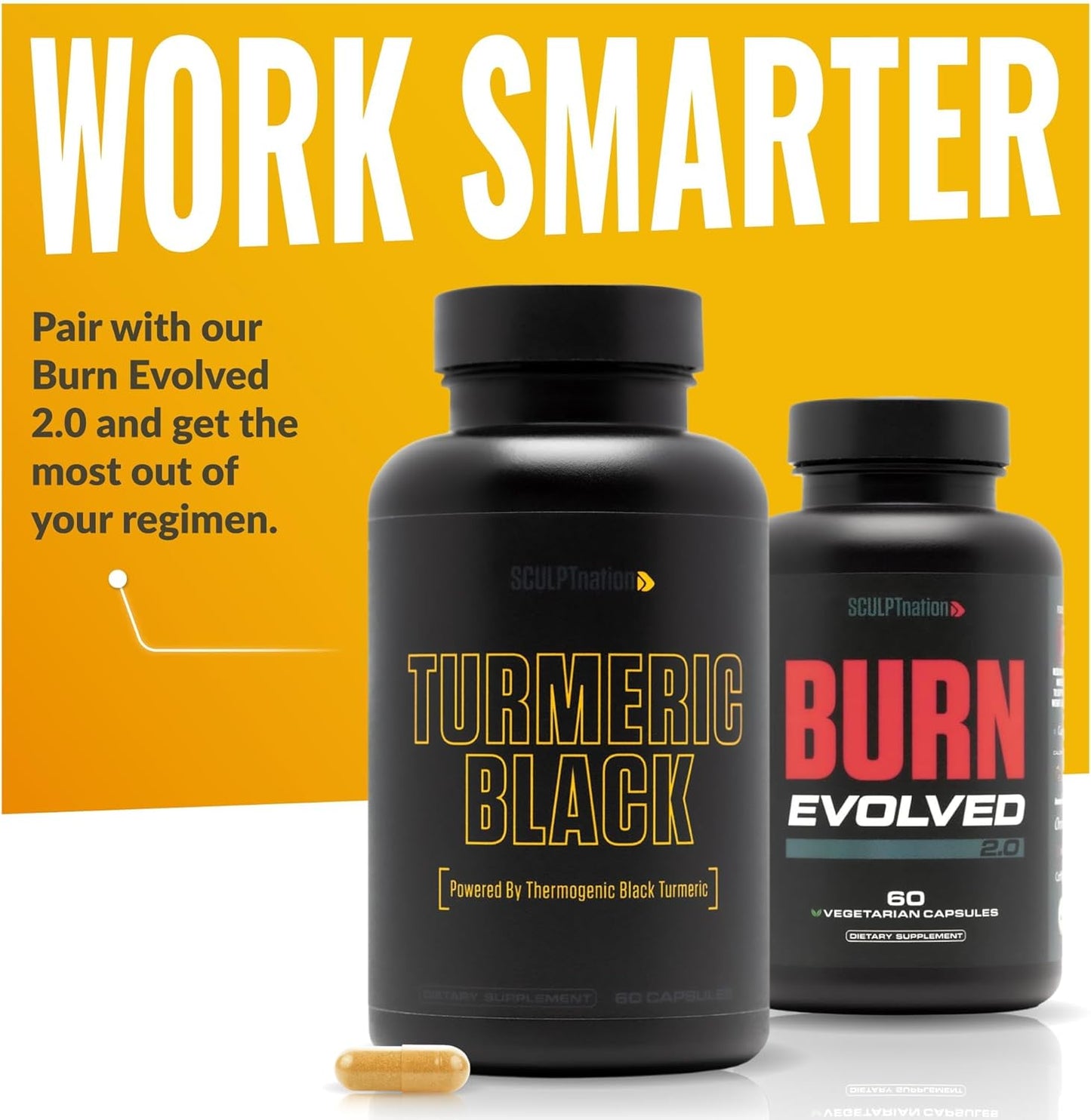 Sculpt Nation by V Shred Powerful Turmeric Supplement - Turmeric Curcumin with Black Pepper & Patented Ingredients for Joint Health - 60-Day Supply