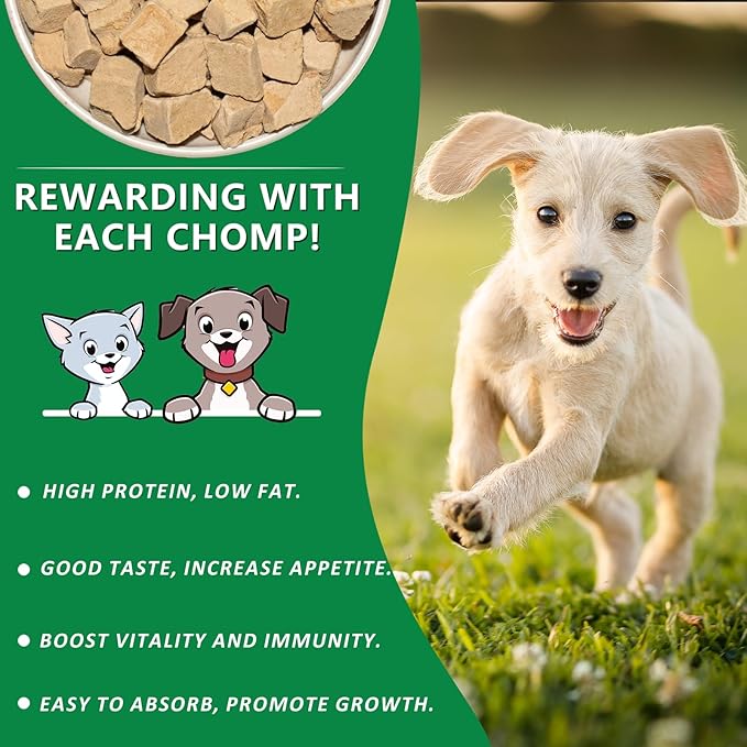 JADINGSFRM Freeze Dried Duck Liver Dog & Cat Treats, High Protein Single Ingredient, All Nature Raw, Grain Free, Gluten Free, Dog Treats for Training and Food Topper 8.8 Oz