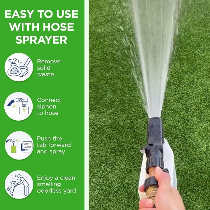 Stuart Pet Supply Artificial Turf Cleaner and Outdoor Pet Odor Eliminator Concentrate is ideal for Yards, Artificial Grass and Patios, Great Yard Odor Eliminator for Dogs Doggie Doo Dissolver (32 Oz.)