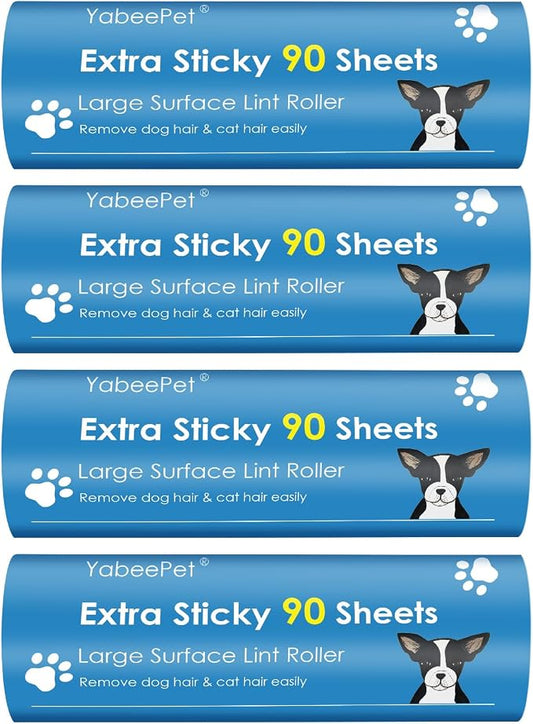 Extra Sticky Large Lint Roller Refills, 6.3'' Giant Lint Roller Refills for Pet Hair, Clothes&Furniture Cleaning, 360 Sheets in Total