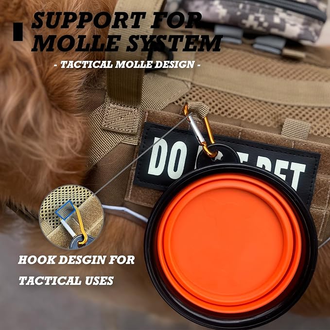 Tactical Dog Harness for Medium and Large Breeds, Air Dog Vest No Pull with Reflective Do Not Pet Patches, Breathable Dog Molle Vests for Training Walking Hunting Brown
